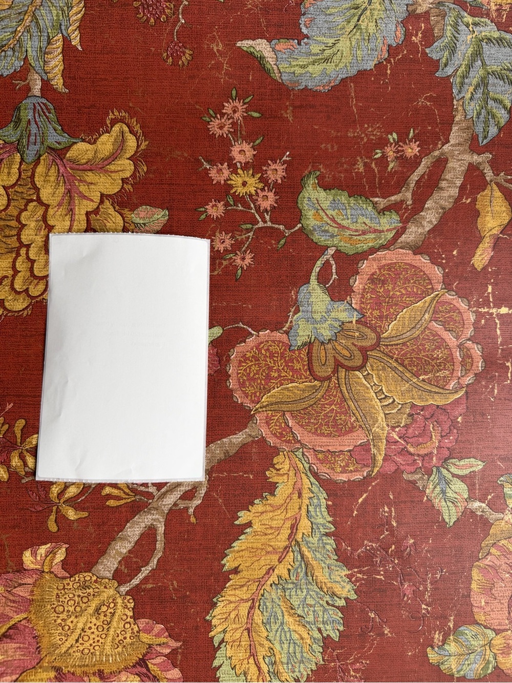 Wallquest Floral 6 Wallpaper Rolls in Deep Red and Gold all same run - Picture 5 of 13